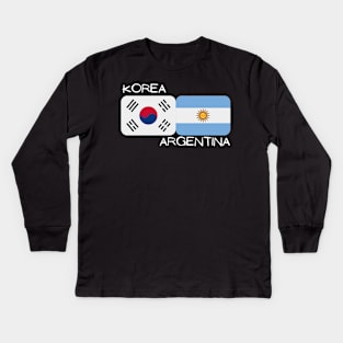 Korean Argentinian - Korea, Argentina Kids Long Sleeve T-Shirt